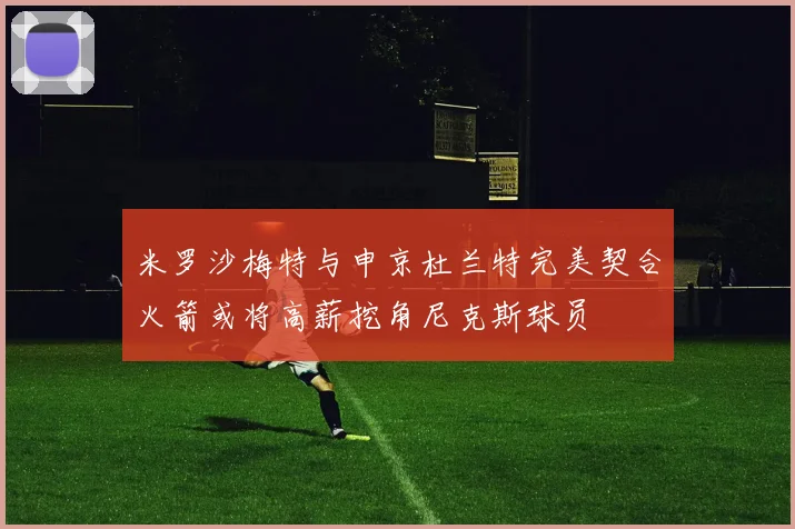 米罗沙梅特与申京杜兰特完美契合火箭或将高薪挖角尼克斯球员